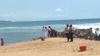 Visakhapatnam: Locals visit Rushikonda beach after 5 months 