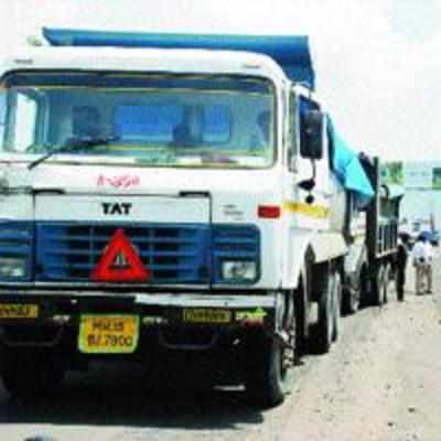 Traffic cops take action on overloaded heavy vehicles; Rs 1.25 L fine imposed