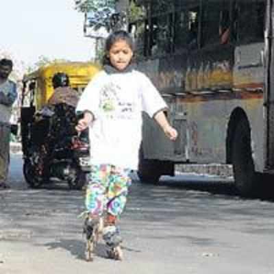 8-yr-old skates 2,000 km to promote girl child campaign