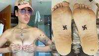 Sofia Hayat goes topless, flaunts her 'Swastika' tattoos on feet 