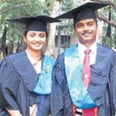 Husband gets Phd, wife 4 gold medals