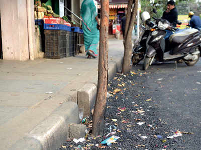 BBMP paving the road to kill trees in Malleshpalya