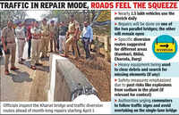 Month-long Kharun bridge repairs to disrupt Raipur-Durg traffic from April 1