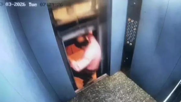 Watch: Man narrowly escapes as elevator moves up with door open in Valsad complex