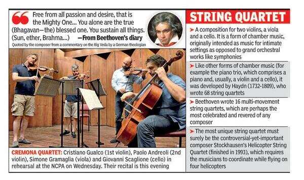 Four Italians invoke a Beethoven connection with the Rig Veda