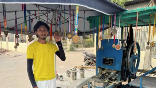 Once a national athletic champion, now sells sugarcane juice on Fazilka’s streets