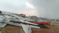 Hyderabad: Sheds collapse, several injured after heavy rains lash Koheda fruit market 