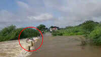 On cam: Car washed away in AP’s Anantapur, locals save occupants 