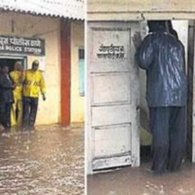 Cop stations are under water