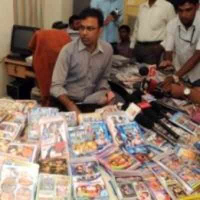 Cops seize pirated DVDs worth Rs 85 lakhs