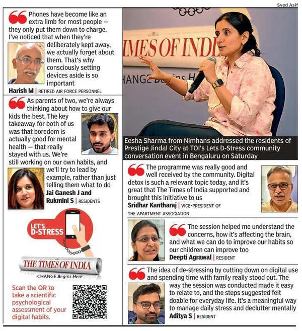 Screen time swapped for face-to-face interaction at D-Stress community event in Bengaluru