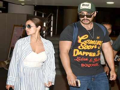 Malaika Arora, Arjun Kapoor spotted together at Mumbai airport