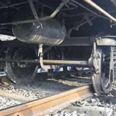 Manhole thief derails train