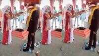 Lockdown wedding: How garlands were exchanged using social distancing 