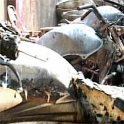 10 motorcycles burnt in seventh such incident