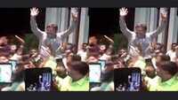 Watch: BJP MLA Renukacharya dances with supporters outside Ramada Hotel in Bengaluru 