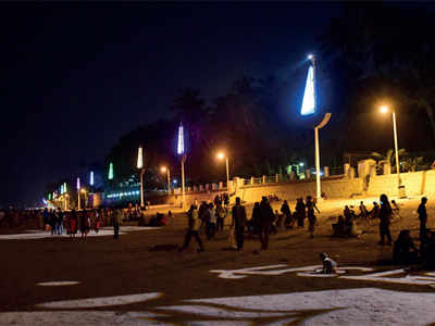 Activist protests light pollution at Juhu beach