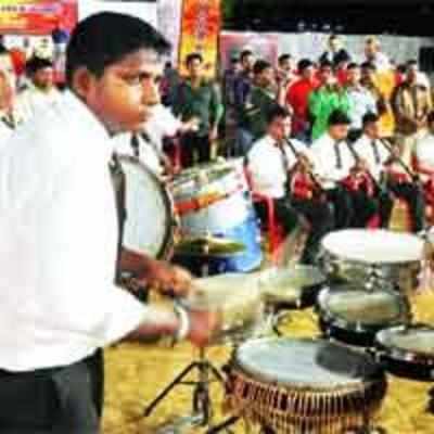 Ghansoli boys bag the first prize at Brass band competition