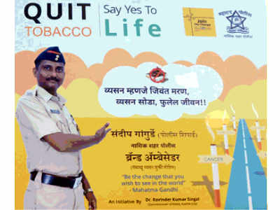 Police constable made brand ambassador of movement to quit tobacco