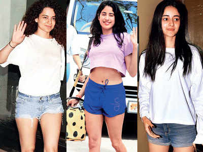 Janhvi Kapoor to Kangana Ranaut: B-town's ladies make the most of monsoons by flaunting gym-toned pins in shorts