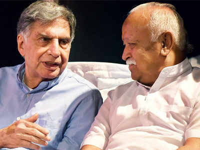 Ratan Tata, RSS chief at golden jubilee function