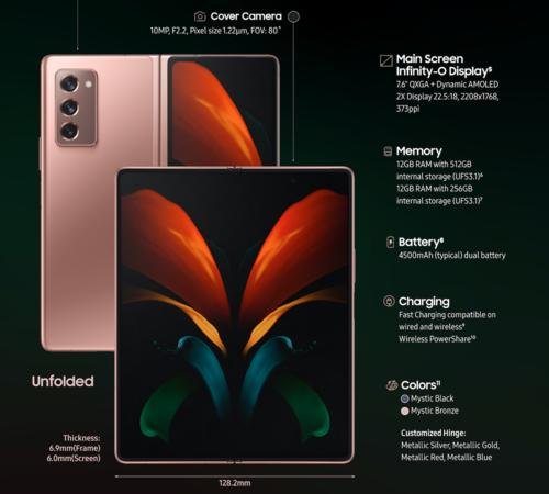 samsung z fold 1 specs