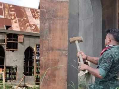 Miscreants vandalize church set of Malayalam film Minnal Murali at Kalady