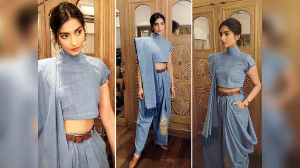Pic: You’ll be amazed to see Sonam Kapoor's denim saree