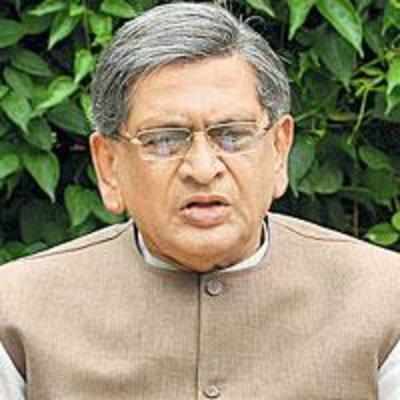 S M Krishna '˜sceptical' over outcome of Indo-Pak meeting
