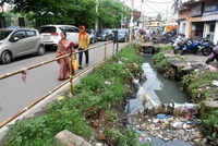 Drain work starts in Hindpiri to tackle waterlogging