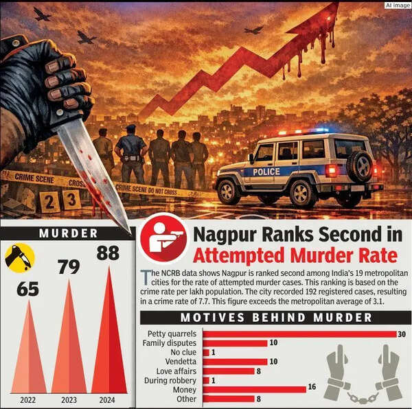 Nagpur Ranks Second After Patna In Murder Rate: NCRB Data