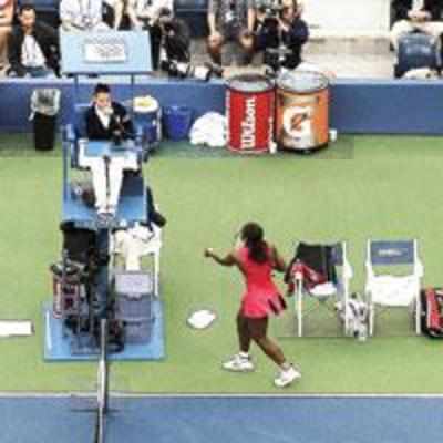 Serena loses it