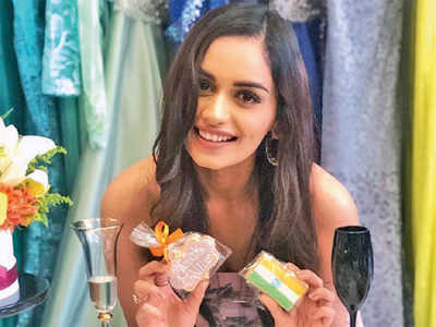 Miss World Manushi Chhillar tucks into her favourites - chocolate and cheese