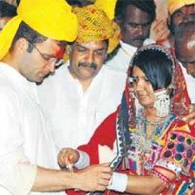 Rahul gets a tribal welcome