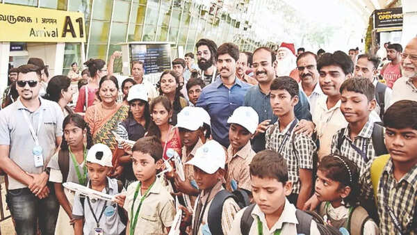 Underprivileged kids on cloud nine after taking first flight