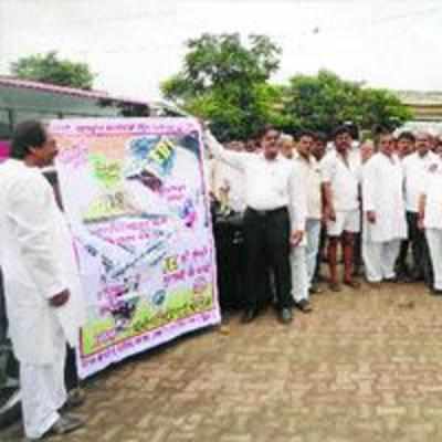 Another, protests against FDI in retail