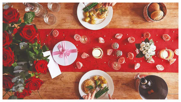 Food, fairy lights, flowers: Curate a Valentine’s Day table for two