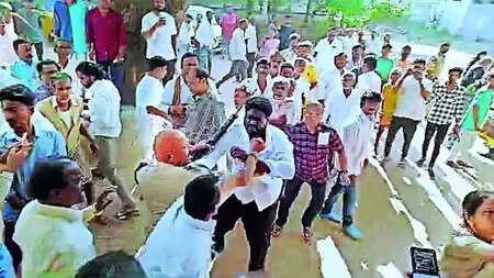 Clashes as tempers flare at some booths, police step in