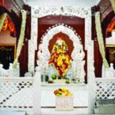 it is raining silver and sweets at sai temple in vartak nagar