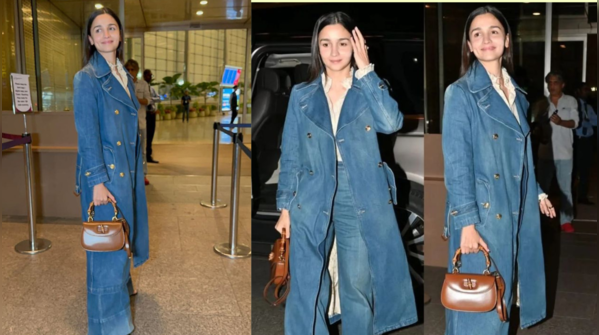 The Denim-on-Denim Airport Look