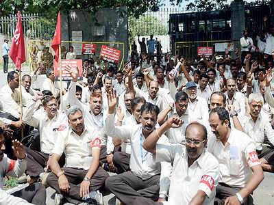 Around 20k HAL workers go on strike