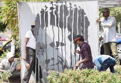 Sachin's art installation removed from Marine Drive