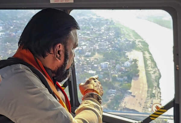 CM conducts aerial survey of bridge damage, reviews key infra projects
