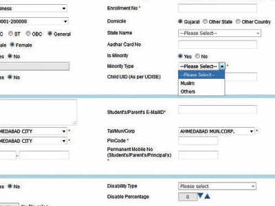 Gujarat govt asking Muslim students to identify religion