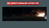 Bengaluru: Close shave for 26 passengers as bus catches fire 