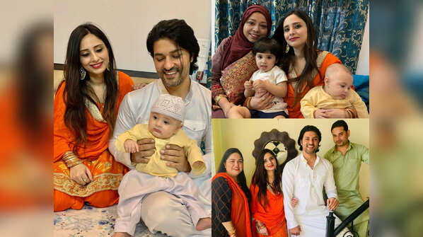 Anas Rashid with his newborn