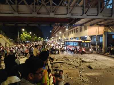 Photos: FOB outside CSMT collapses, five dead