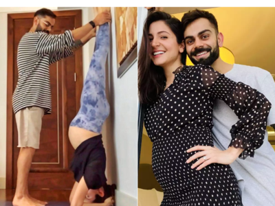 Photo: Pregnant Anushka Sharma does Shirshasana; Virat Kohli lends a helping hand