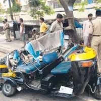 Pile driving pole crushes auto, kills a passenger