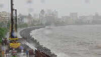 Watch: High tide at Mumbai’s Marine Drive amid heavy rainfall 
